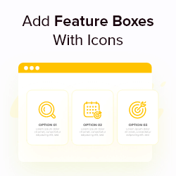 How to Add Feature Boxes With Icons in Wordpress