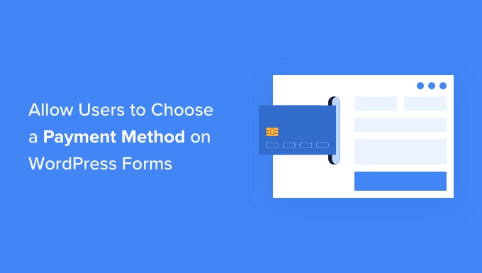 How to Allow Users to Choose a Payment Method on Wordpress Forms