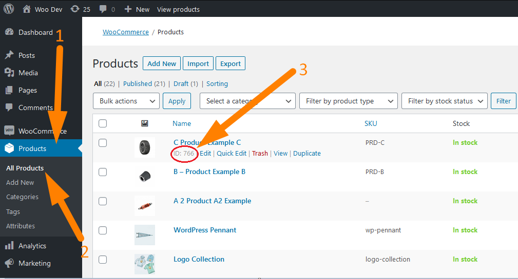 How to Find Product Id in Woocommerce