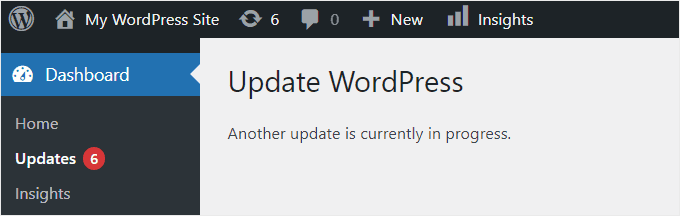 How to Fix Another Update in Process Error in Wordpress