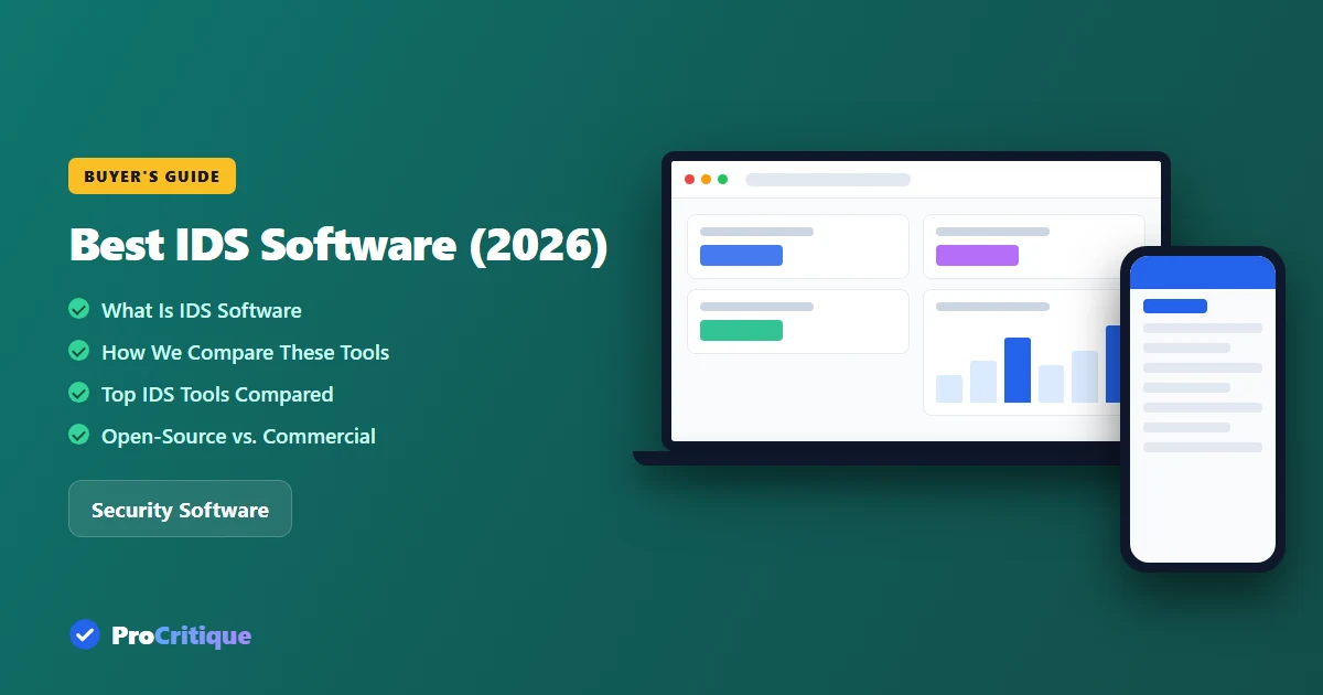 Best IDS Software (2026): Top Intrusion Detection Tools Compared