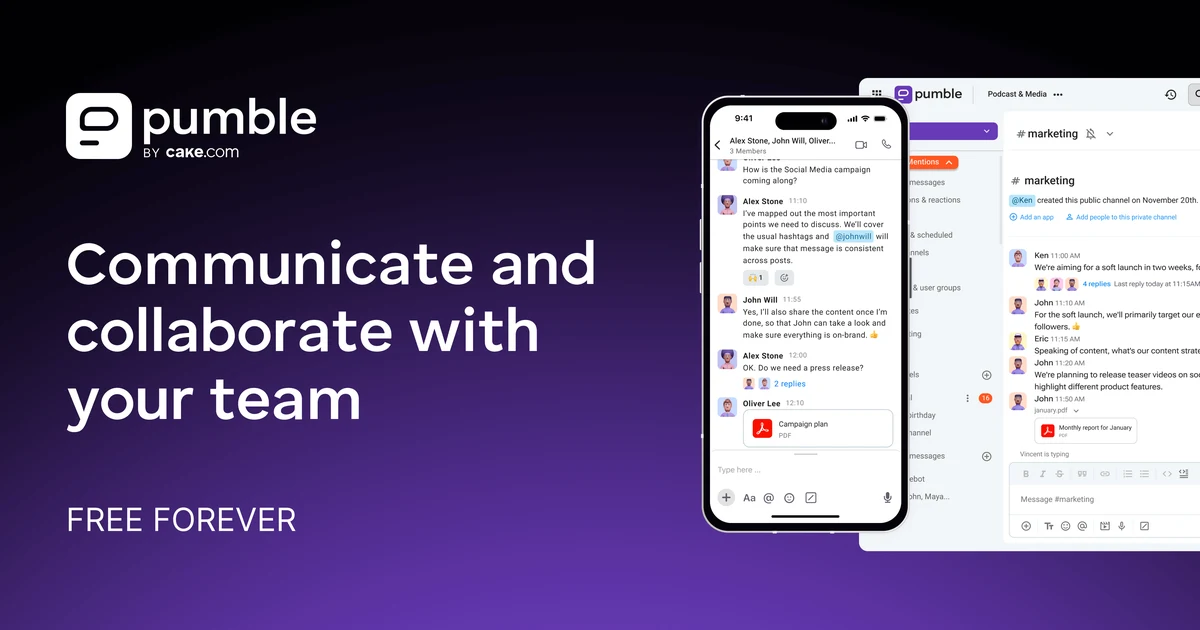 Pumble team communication app review