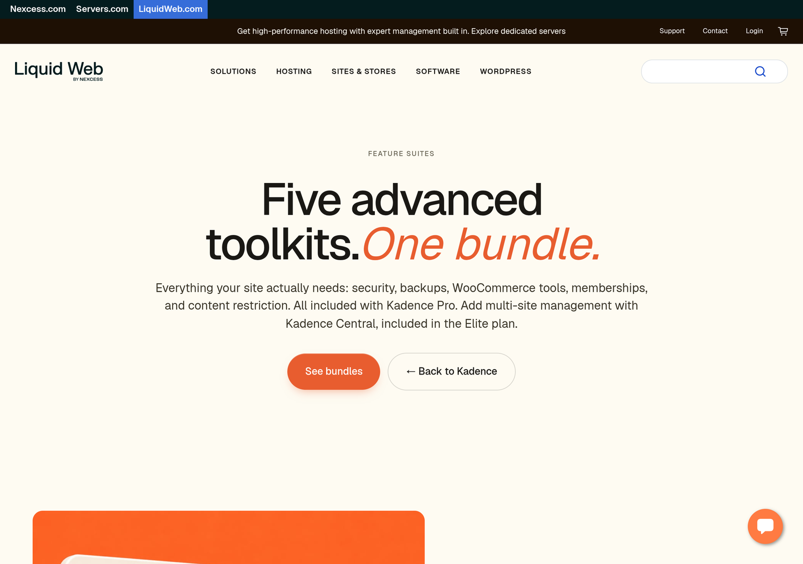 Kadence Security homepage screenshot