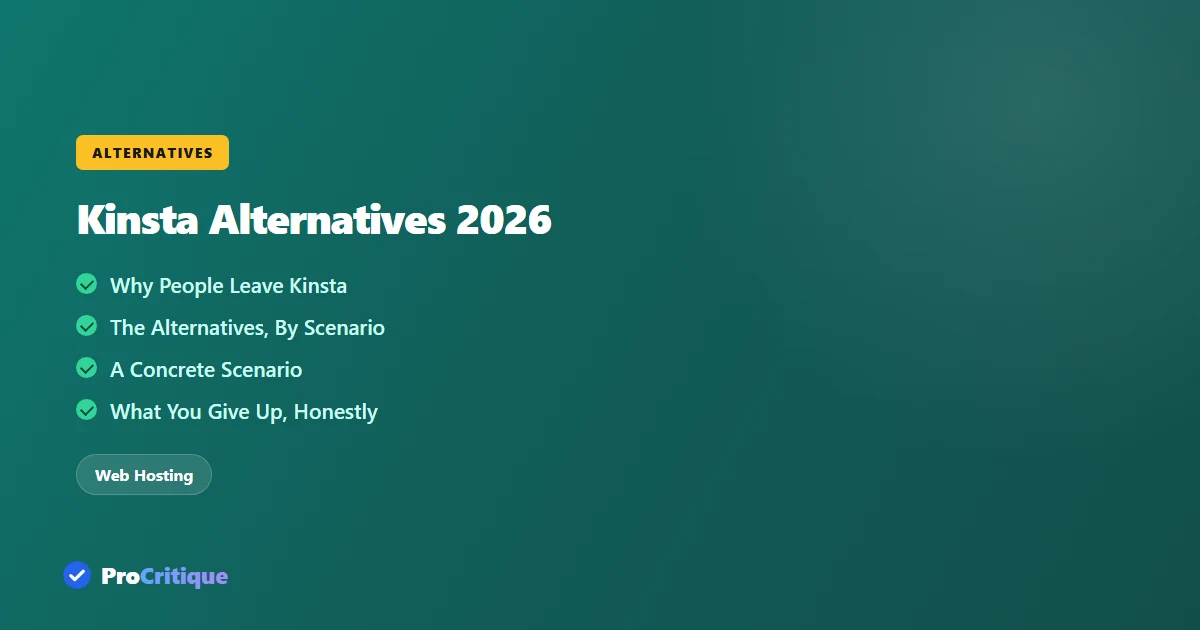 Kinsta Alternatives 2026: Cheaper Hosts, and Exactly What You Give Up