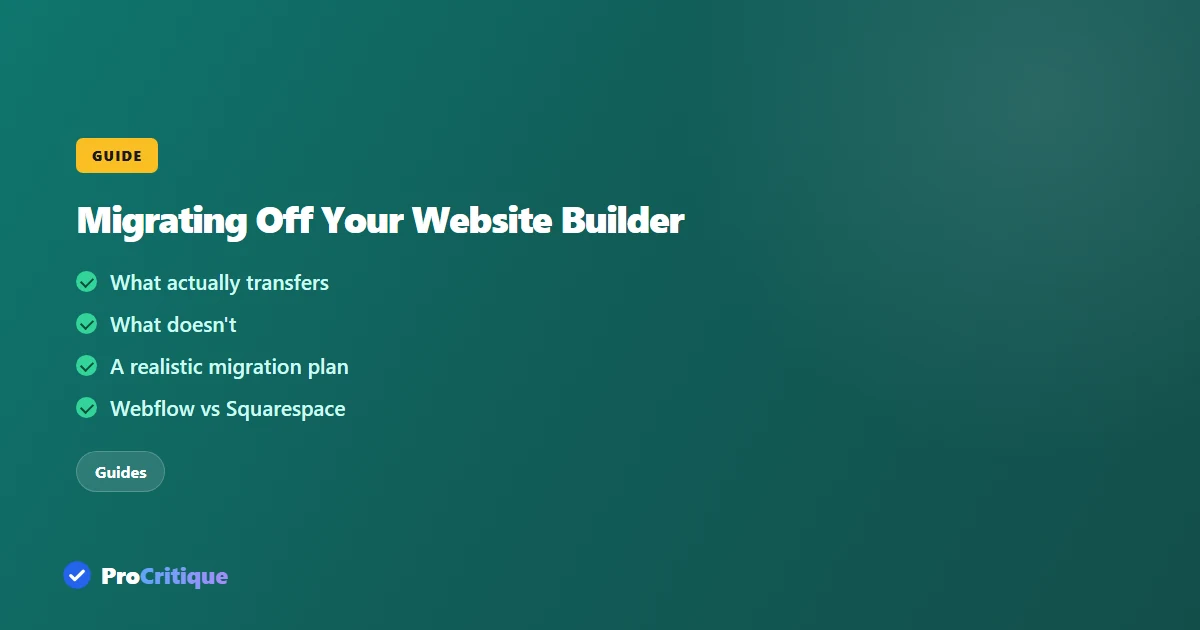 Migrating Off Wix, Squarespace, or Webflow