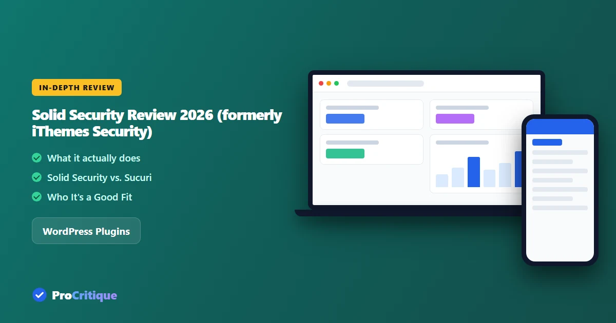 Solid Security Review 2026 (formerly iThemes Security): Free Tier vs Pro