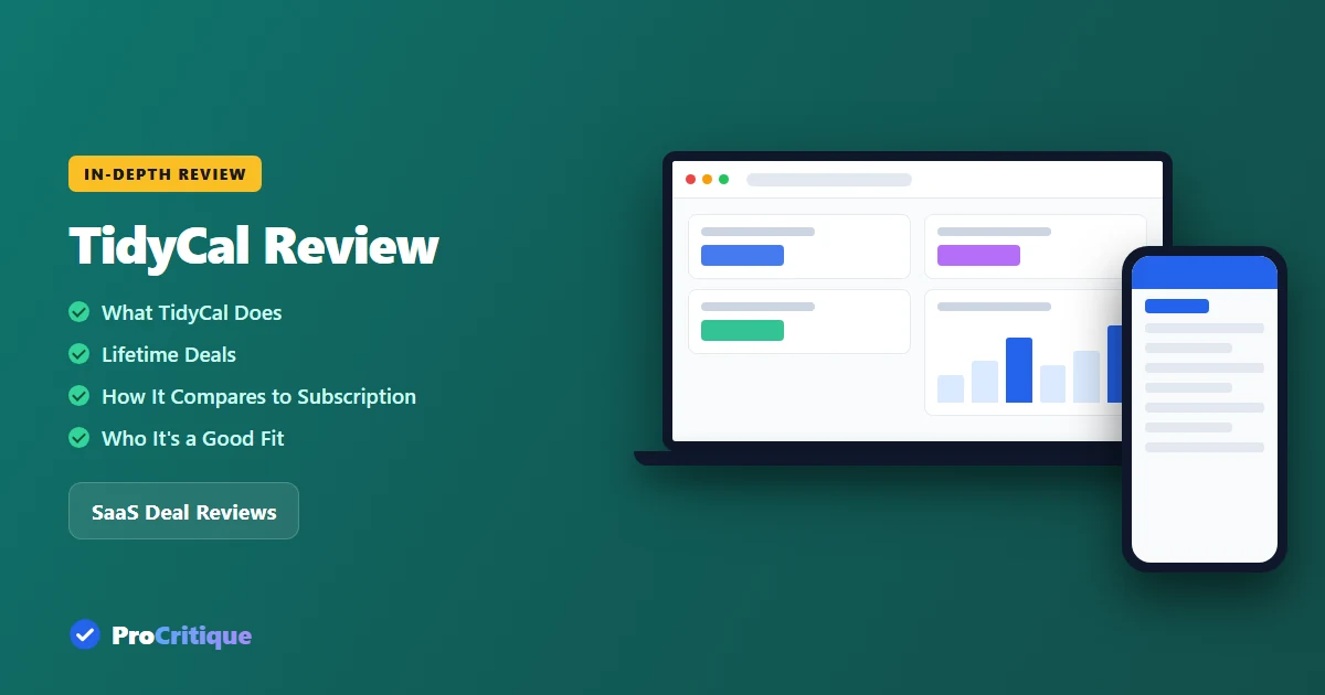 TidyCal Review: Is the Lifetime Deal Worth It?