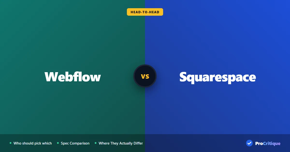 Webflow vs Squarespace 2026: Design Freedom vs Design Speed