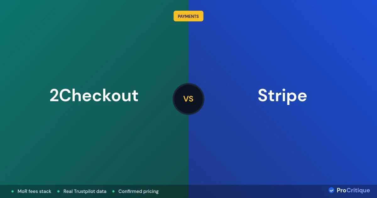 2Checkout vs Stripe 2026: The Merchant-of-Record Math Nobody Checks