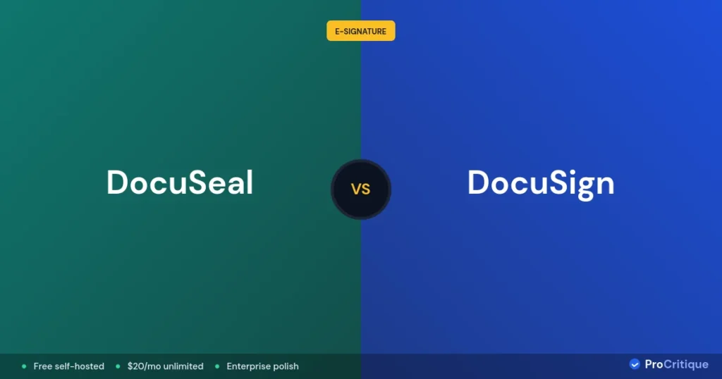DocuSeal vs DocuSign 2026: Free Self-Hosted vs Enterprise Polish