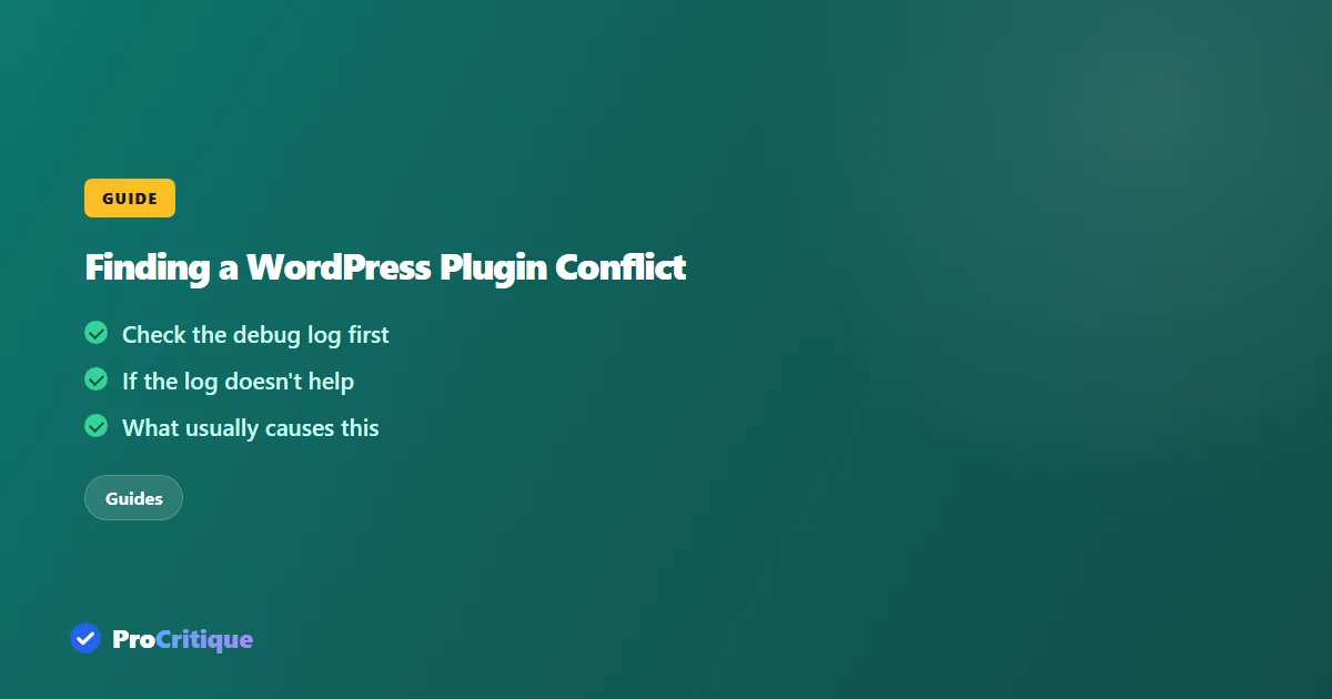 How to Find a WordPress Plugin Conflict (Without Guessing)