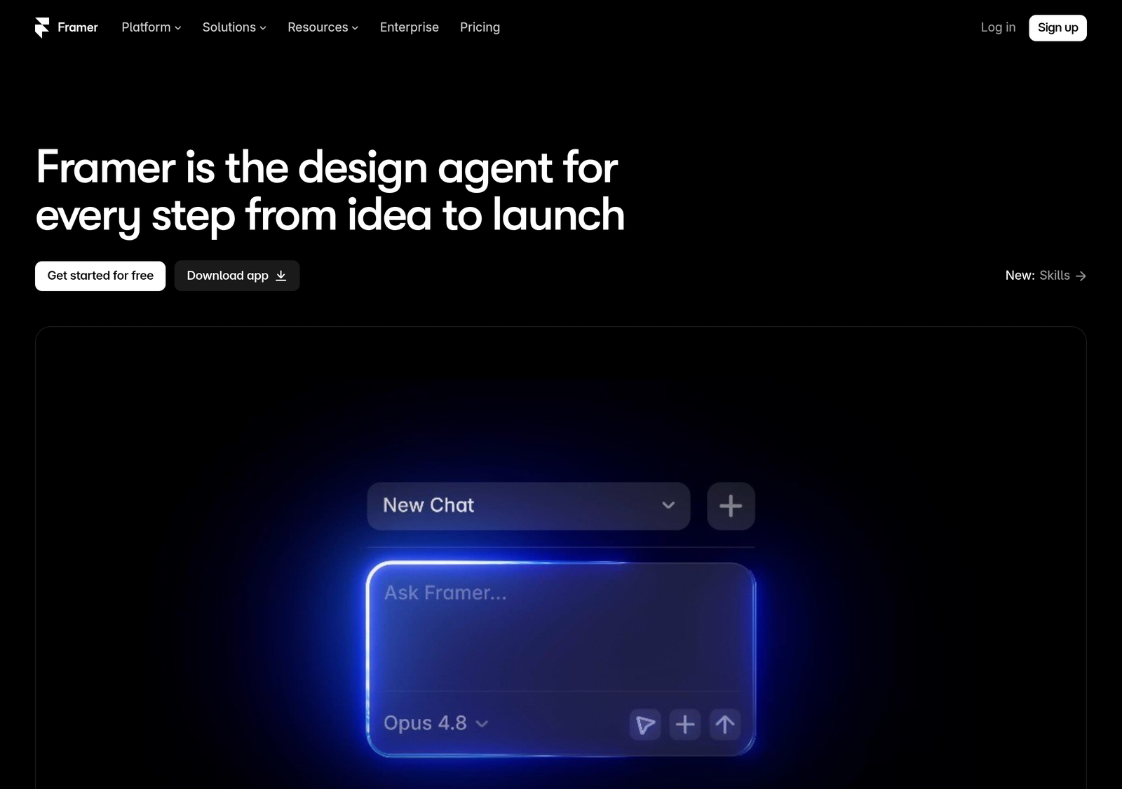 Framer homepage