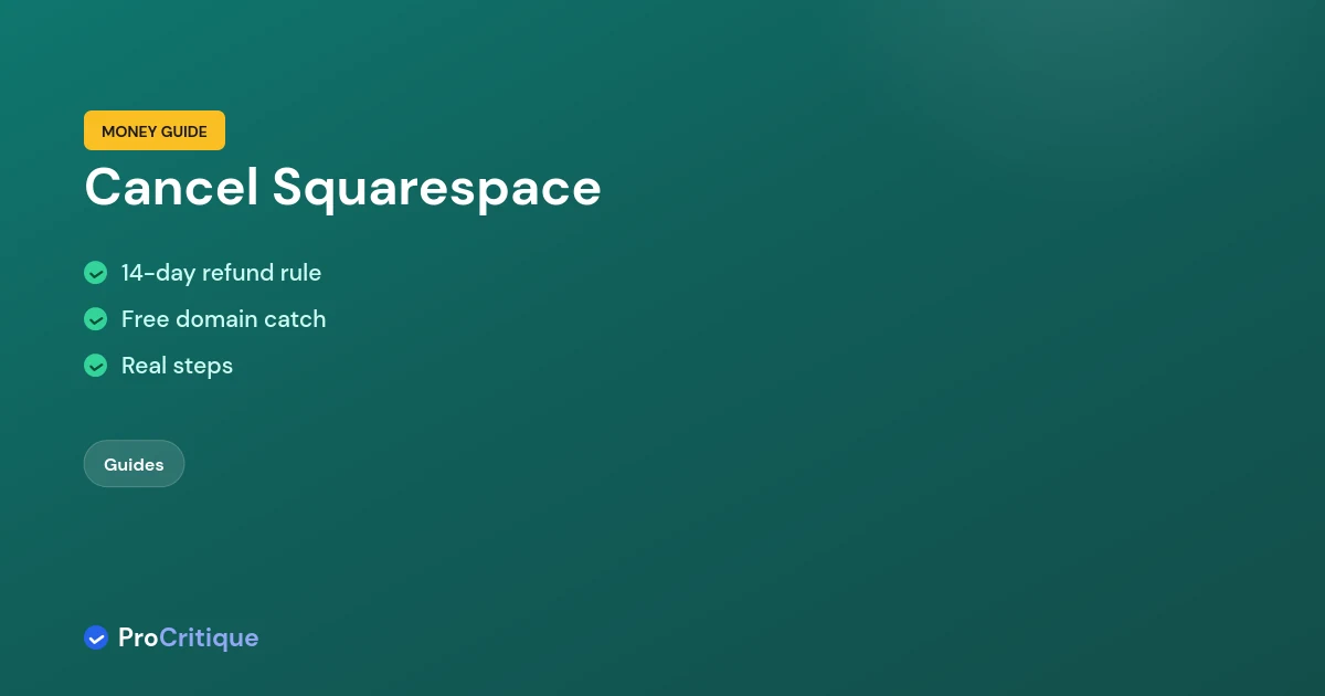 How to Cancel Your Squarespace Subscription (And Actually Get a Refund)