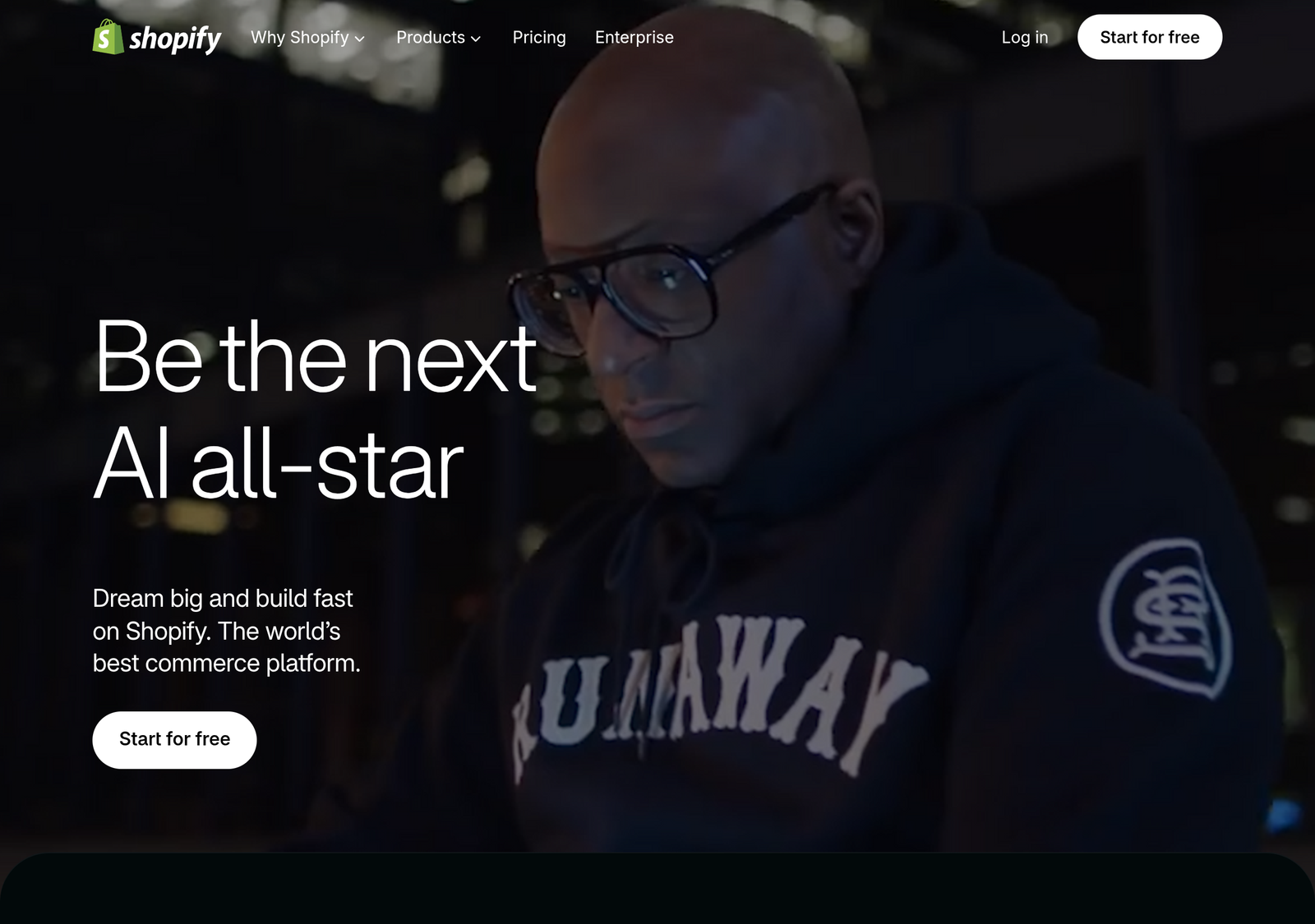 Shopify homepage