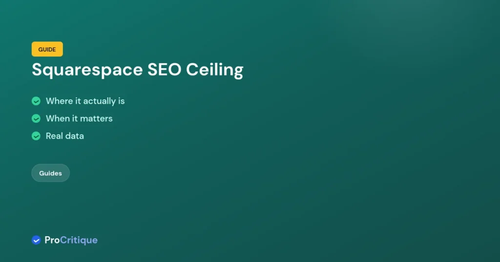 Does Squarespace Have an SEO Ceiling? Here Is Where It Actually Is