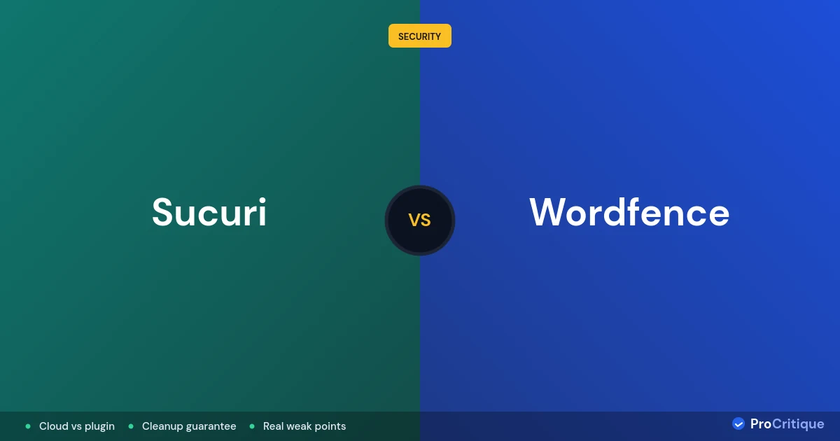 Sucuri vs Wordfence 2026: Cloud Firewall vs WordPress Plugin