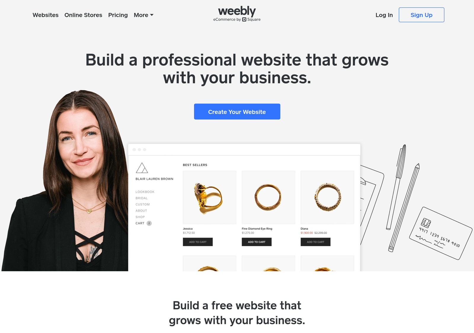 Weebly homepage
