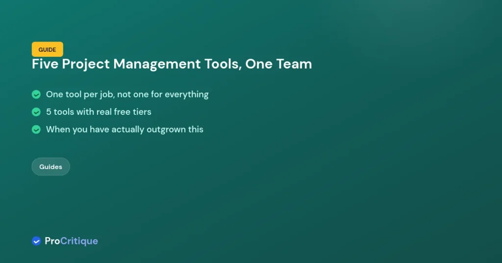 Why small teams end up with five project management tools