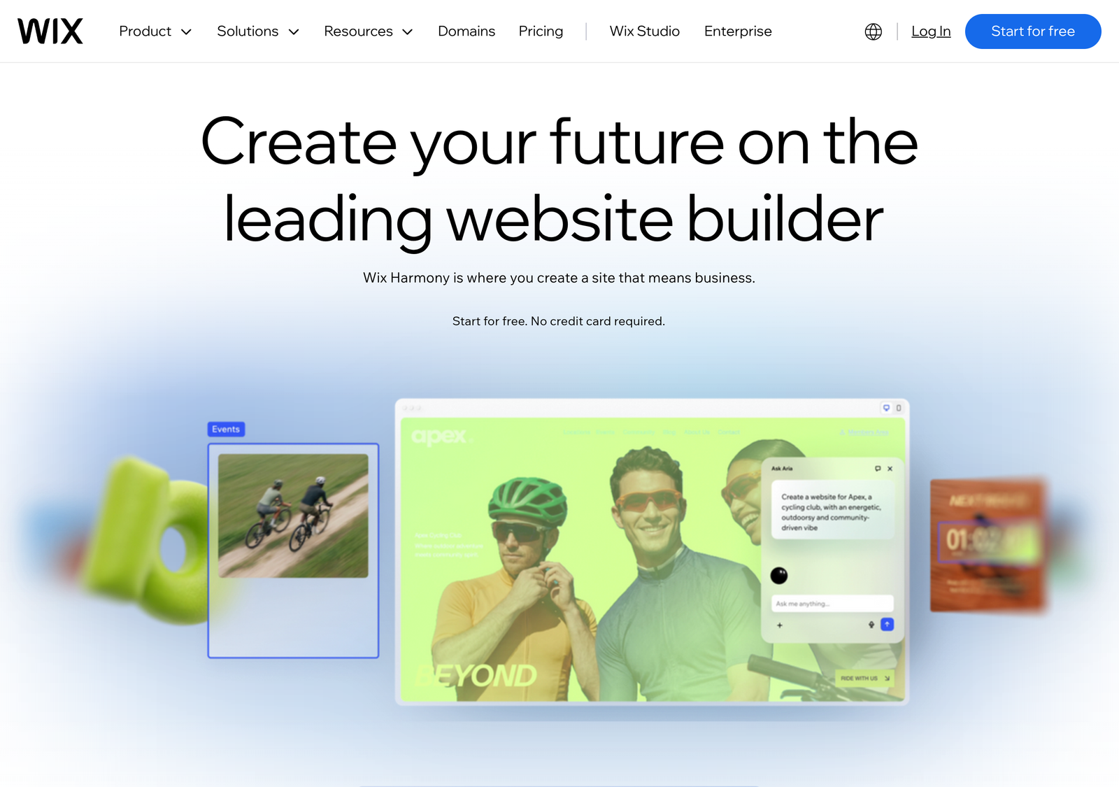 Wix homepage