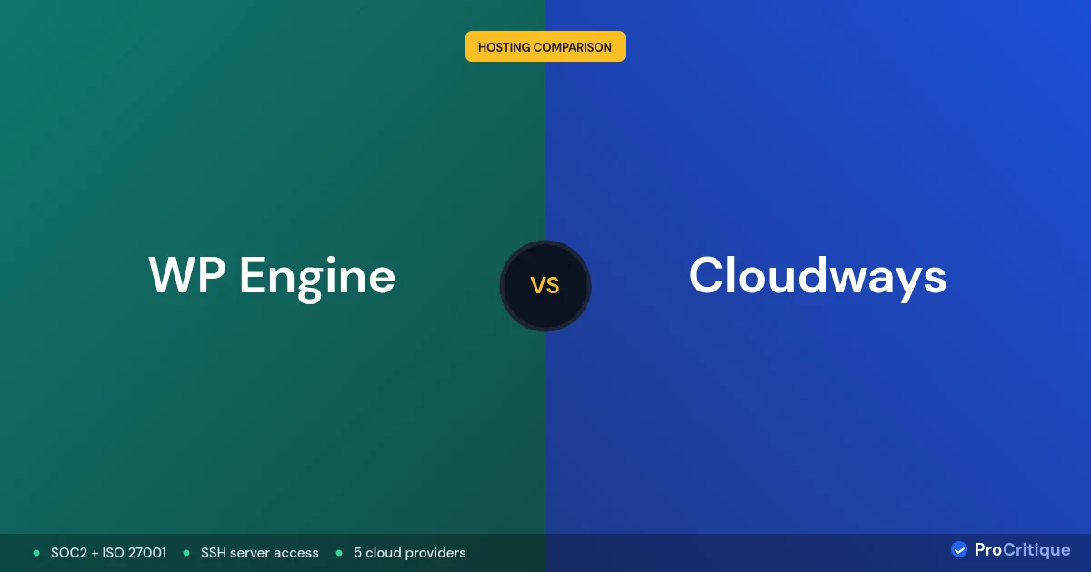 WP Engine vs Cloudways 2026: Closed Platform vs Real Server Access