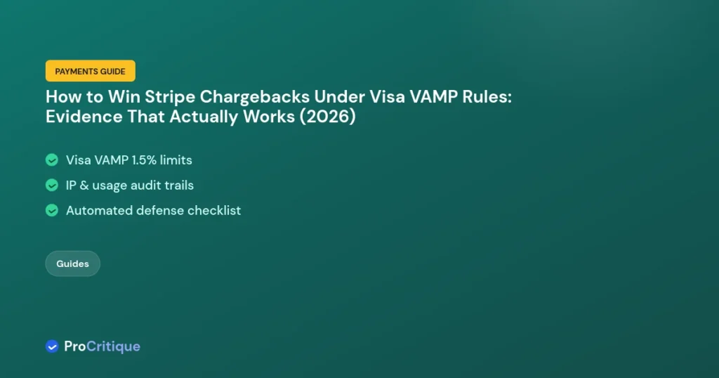How to Win Stripe Chargebacks Under Visa VAMP Rules: Evidence That Actually Works (2026)